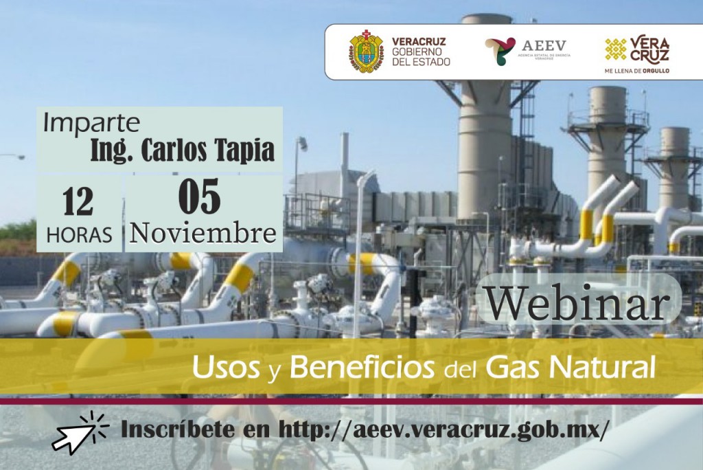 Invitación al webinar Usos y Beneficios del Gas Natural